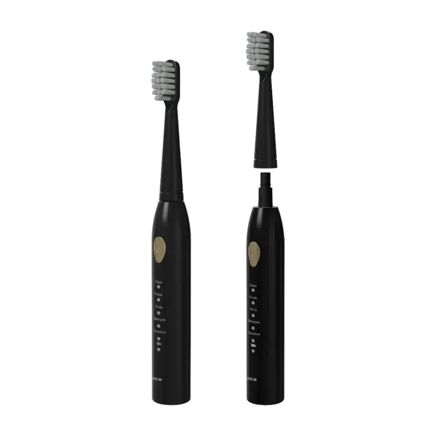 Green Lion Sonic Plus Rechargeable Electric Toothbrush with 33000 VPM Vibration | 5 Smart Modes & 2-Min Timer | IPX7 Waterproof Sonic Toothbrush with 3 Brush Heads & 35 Days Battery Life – Black