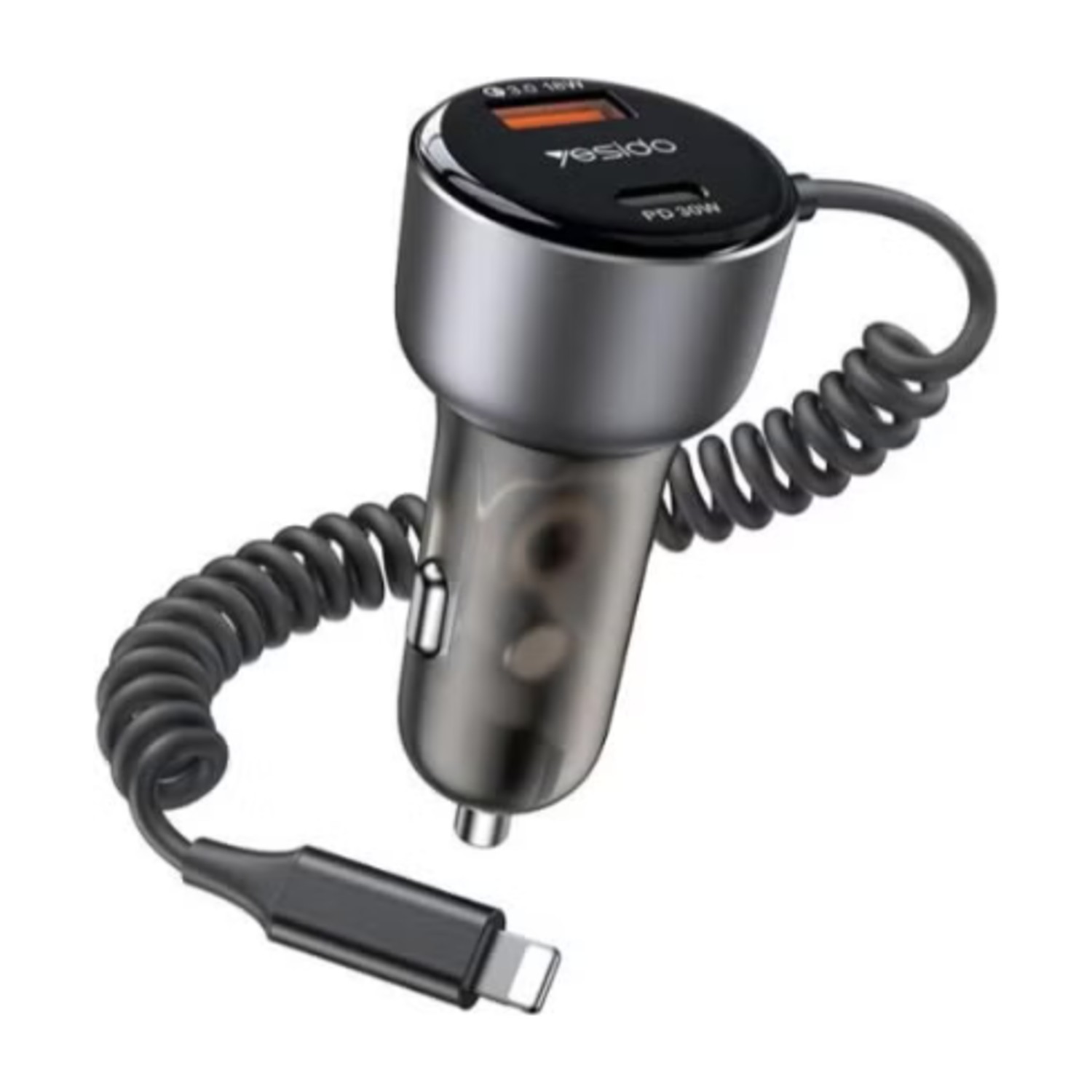 Yesido Y57 50W شاحن سيارة سريع الشحن (كابل إضاءة مدمج)