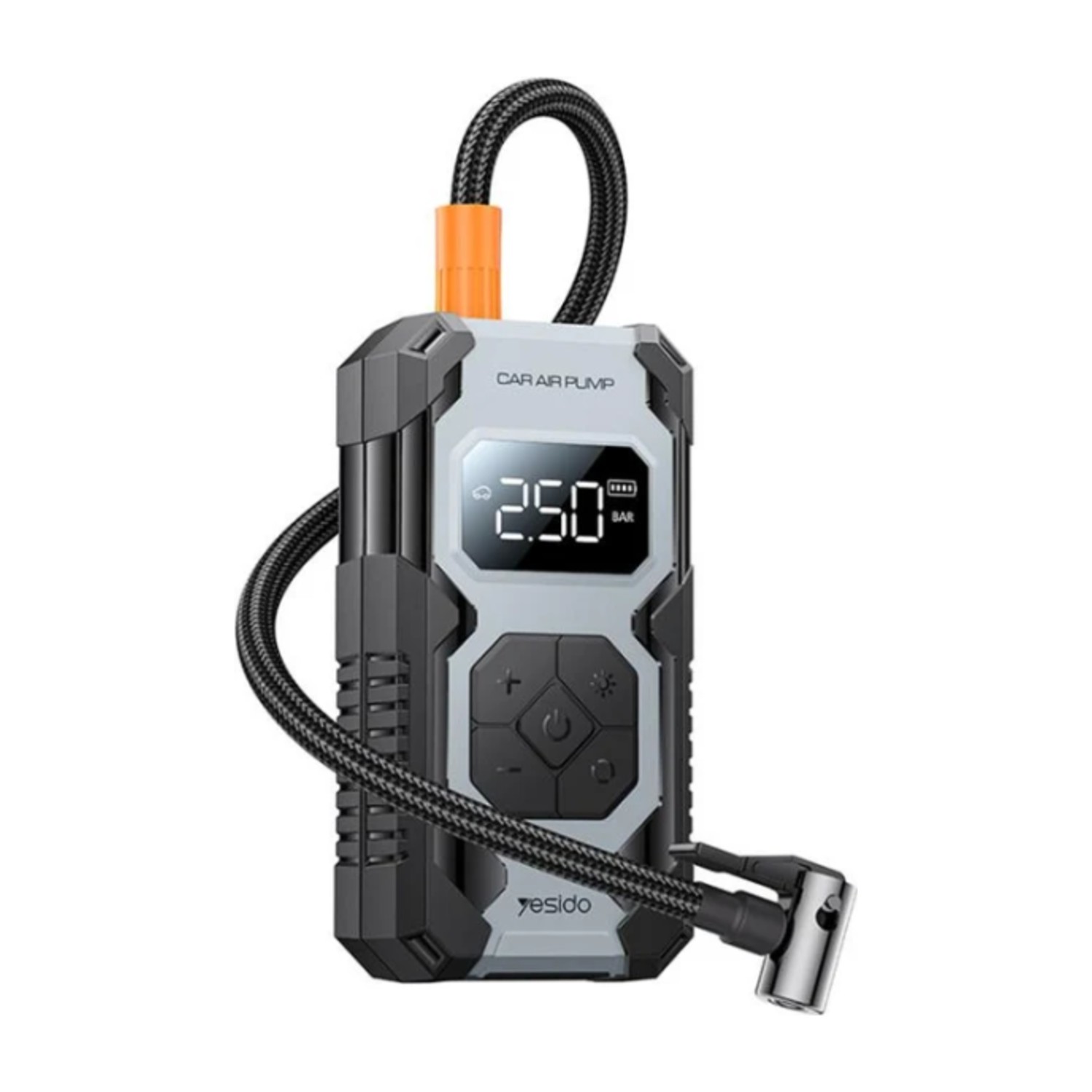 YESIDO VC12 7800mAh مضخة هواء السيارة متعددة الوظائف إطارات السيارة منفاخ الإطارات اللاسلكي (أسود)