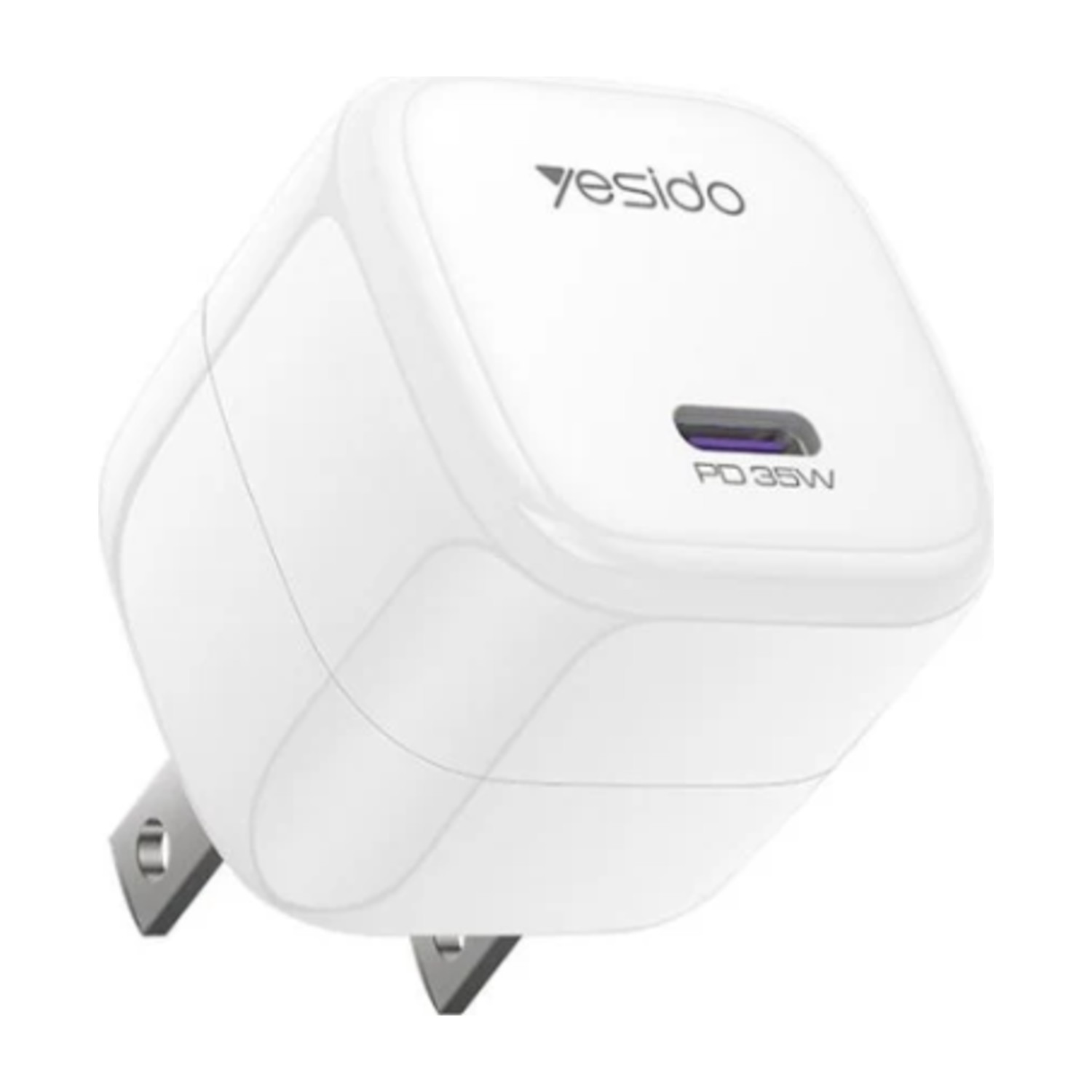 Yesido YC16U PD 35W Type - C Mini Ice Cube Fast Charger، القابس: قابس أمريكي (أبيض)