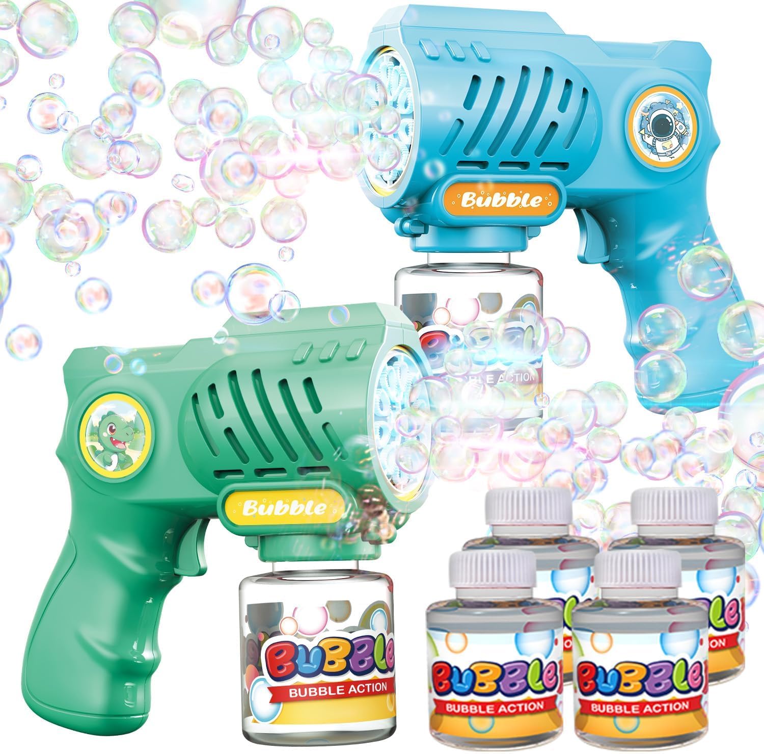 DasToys Automatic Bubble Gun Toy for Kids | LED Light Bubble Blower with Bubble Solution.