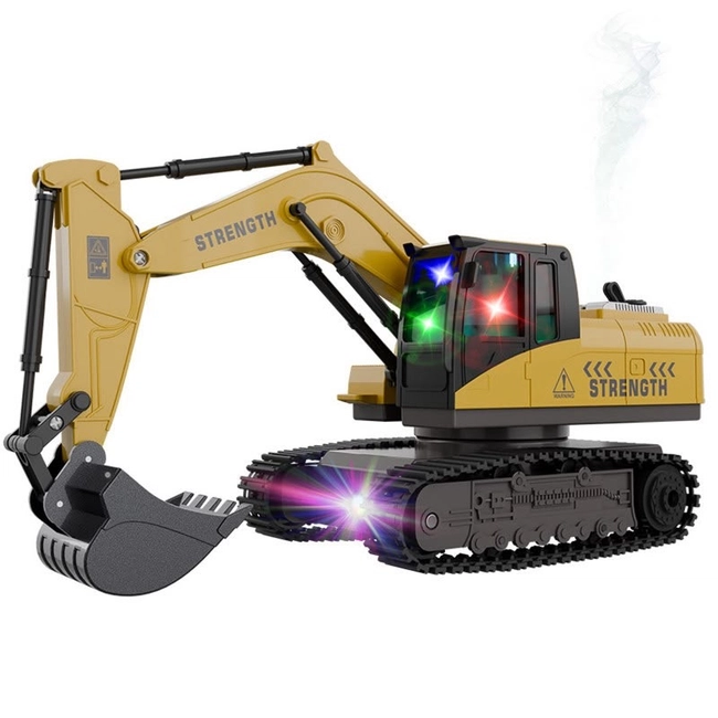 DasToys Remote Control Excavator Toy for Kids | Construction Digger Truck with Lights.