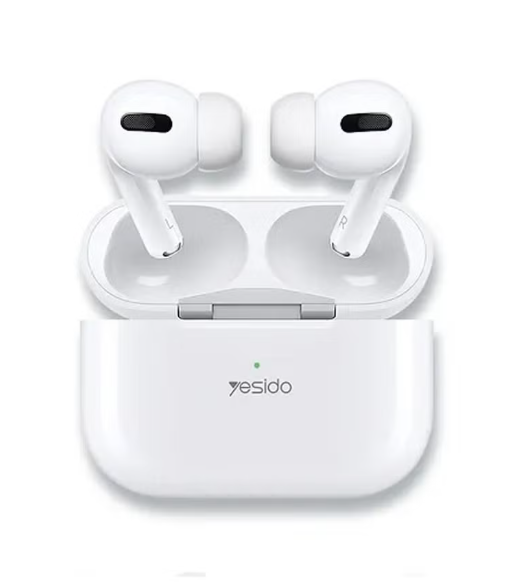 سماعات أذن لاسلكية Yesido TWS06 (بنمط مشابه لـ AirPods 1:1) مزودة بتقنية إلغاء الضوضاء النشط (ANC) والشحن اللاسلكي – شريحة JIELI