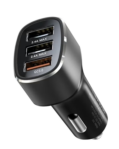 شاحن سيارة Yesido Y46 42W Max مع 3 منافذ USB و QC 3.0 و Type - C