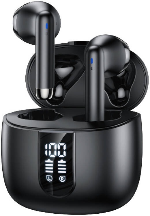 Yesido TWS22 TWS Wireless Earphones Bluetooth 5.3 with AD6983D2 Chip, 13mm Drivers, ENC & Digital Display – Black