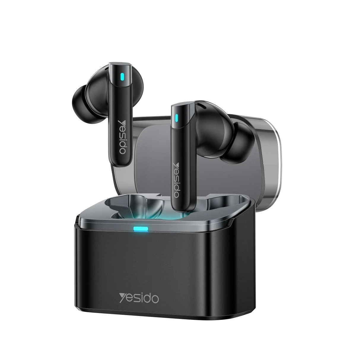 Yesido TWS33 TWS Wireless Earphones Bluetooth 5.3 with ANC + ENC, 13mm Drivers, Transparency & Low-Latency Mode – Black
