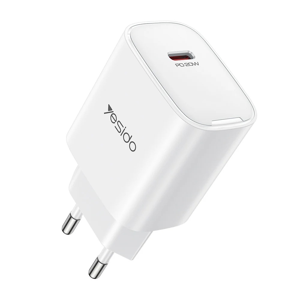Yesido YC01E 20W PD Type - C شاحن حائط سريع الشحن – أبيض