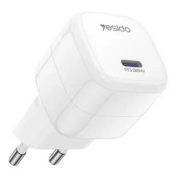 يسيدو YC103 35W PD Type - C Mini GaN Fast Charger – EU Plug - أبيض