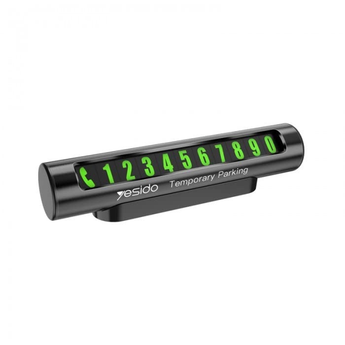 Yesido C68 Magnetic Temporary Parking Number Plate for Car – Black