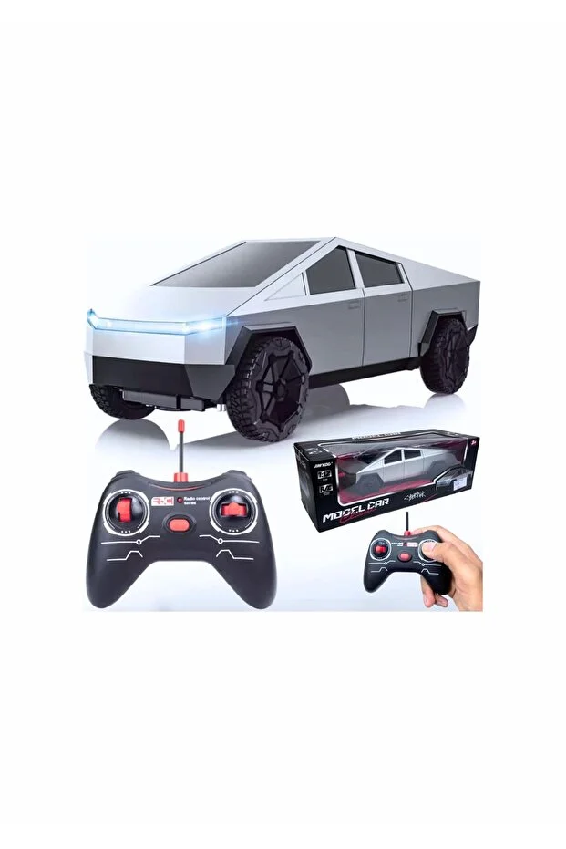 سيارة التحكم عن بعد DmarQa RC Tesla Cybertruck مع بطارية قابلة للشحن ومصابيح LED – عالية السرعة