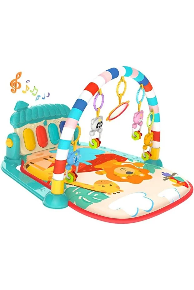 ألعاب DAS Baby Play Mat Gym مع البيانو والأضواء والموسيقى – مركز نشاط وقت البطن للرضع والأطفال الصغار