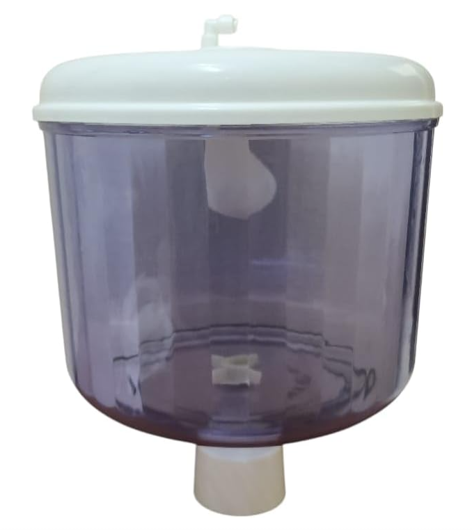 RO Water Dispenser Jar with Float Valve 4 Litre Transparent Tank