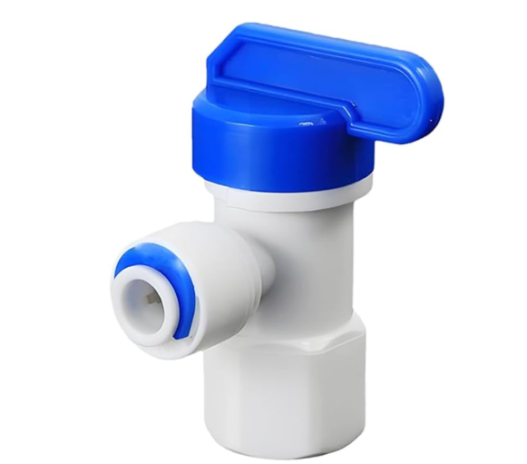 AQUAGUARD PURE WATER SYSTEM UAE RO Storage Tank Ball Valve, 1/4 Inch FNPT x 1/4 Inch Quick Connect