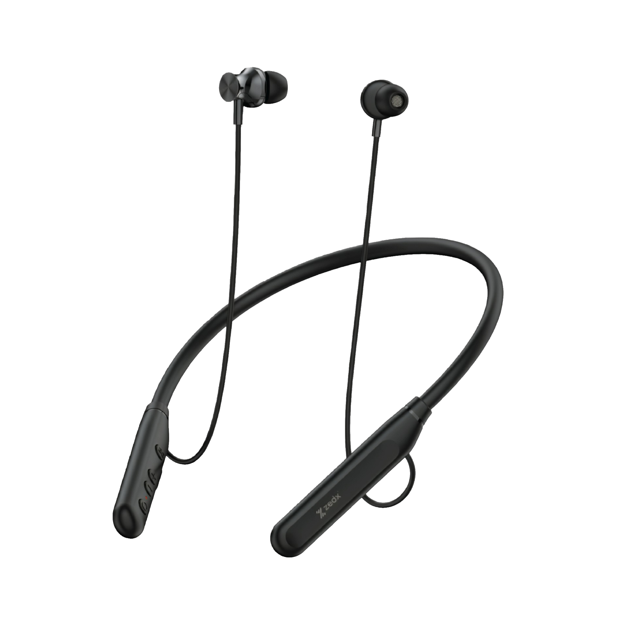 Zedx Nova Wireless Neckband Earphones, Bluetooth 5.4, 23H Playtime, Black