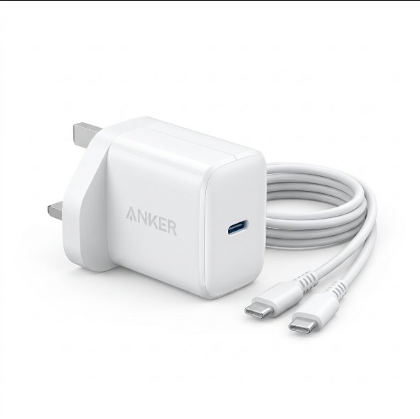 Anker Select 20W USB-C Charger with 1.5m USB-C Cable - White