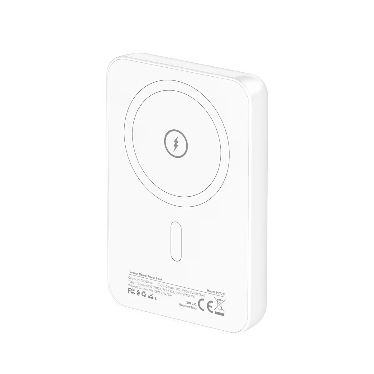 Vidvie 10000mAh Magnetic Wireless Power Bank, 15W Wireless and 20W PD USB-C Fast Charging, Slim Portable Charger with Overheat and Short-Circuit Protection, PB7024