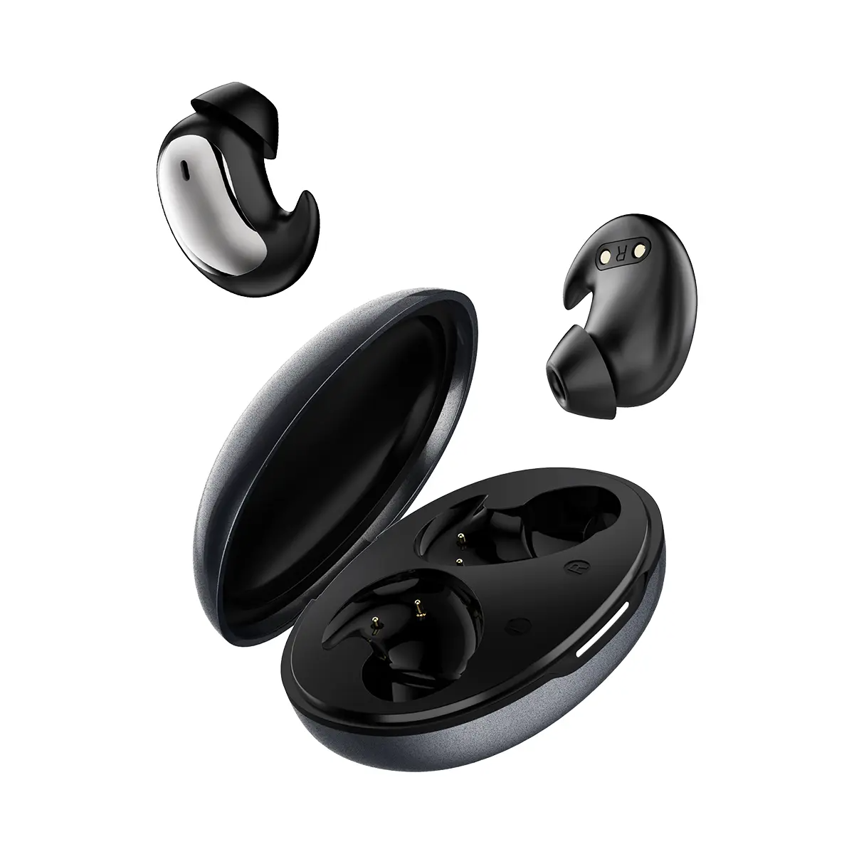 Vidvie Sleep Earbuds, Mini Bean In-Ear TWS Wireless Earphones for Side Sleepers with ENC Call Noise Reduction, Touch Controls and Charging Case, BT8008