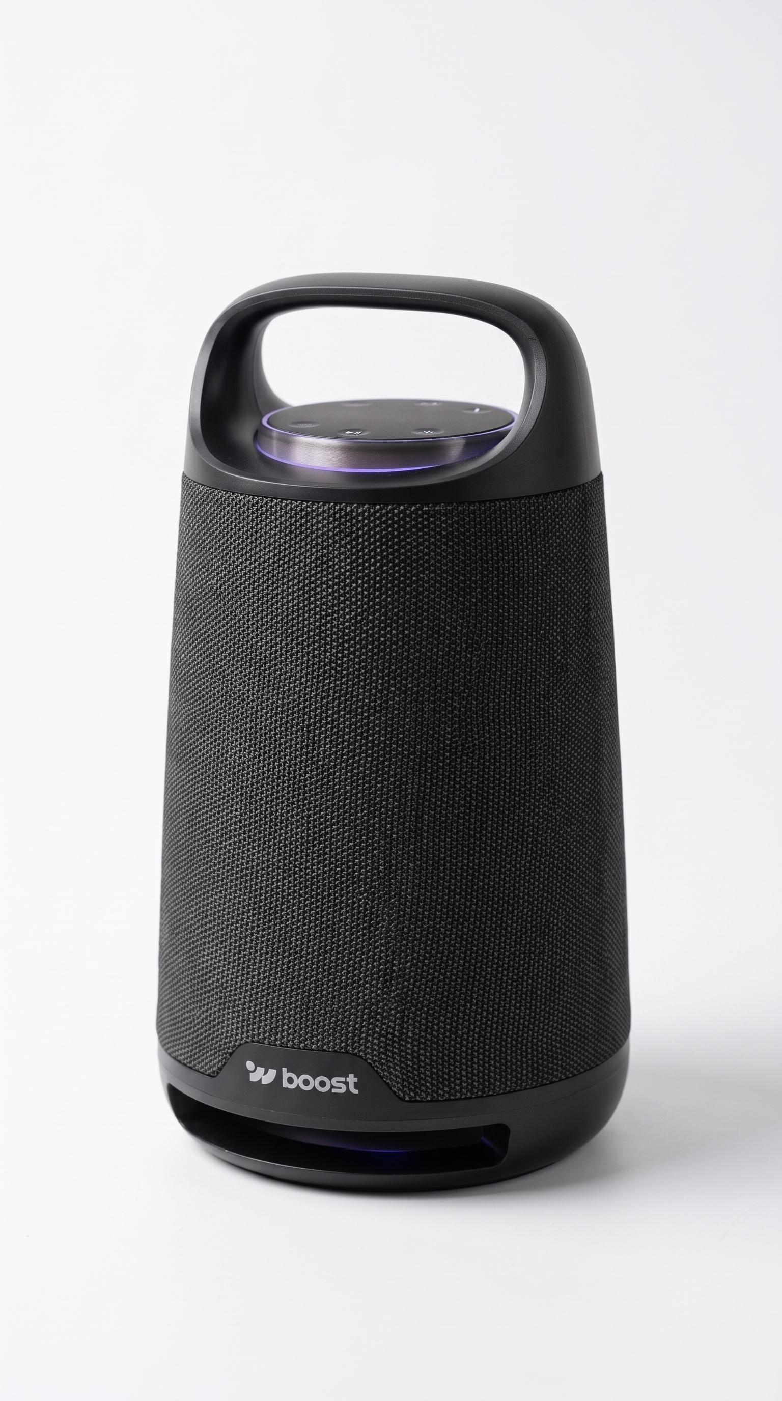 Boost BS101 Portable Bluetooth Party Speaker with RGB LED Lights and Carry Handle, Black