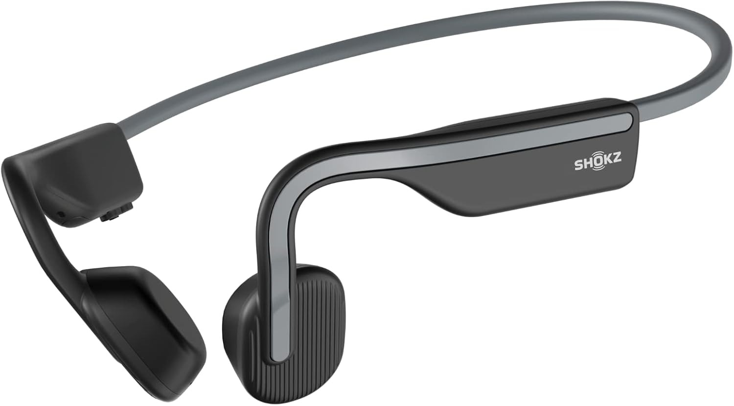 Shokz OpenMove Bone Conduction Sports Headphones with Mic, 6H Playtime, IP55 - Grey