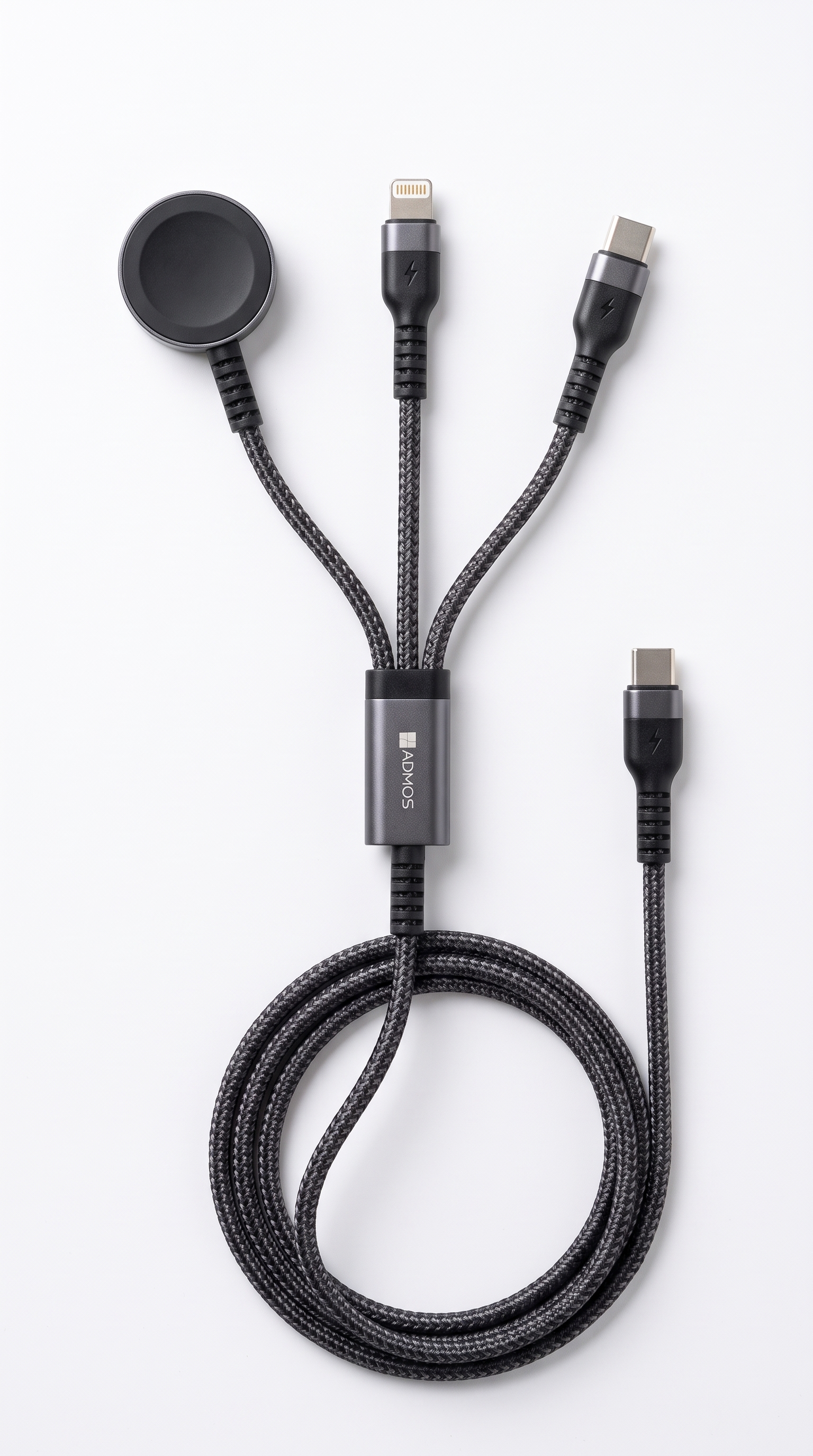 ADMOS 3 IN 1 CHARGING CABLE WITH APPLE WATCH MAGNETIC CHARGER AM-220