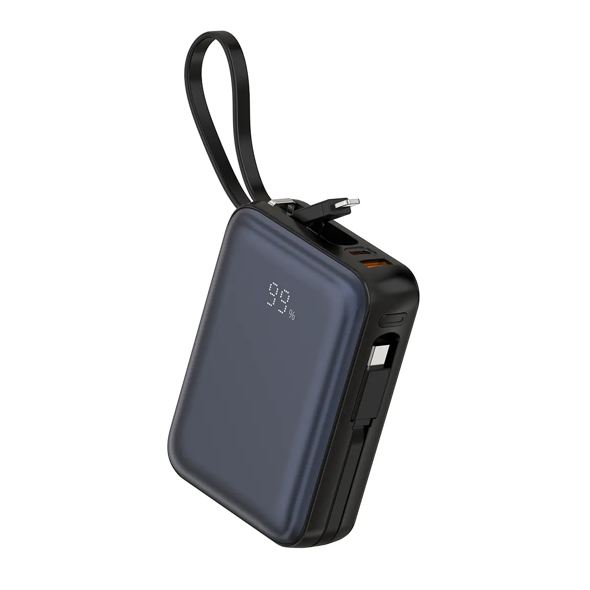 Vidvie 2-in-1 Portable Power Bank with Built-in Charging Cable, Compact Lightweight Charger with Overcharge, Overheat and Short-Circuit Protection for Smartphones, PB7036