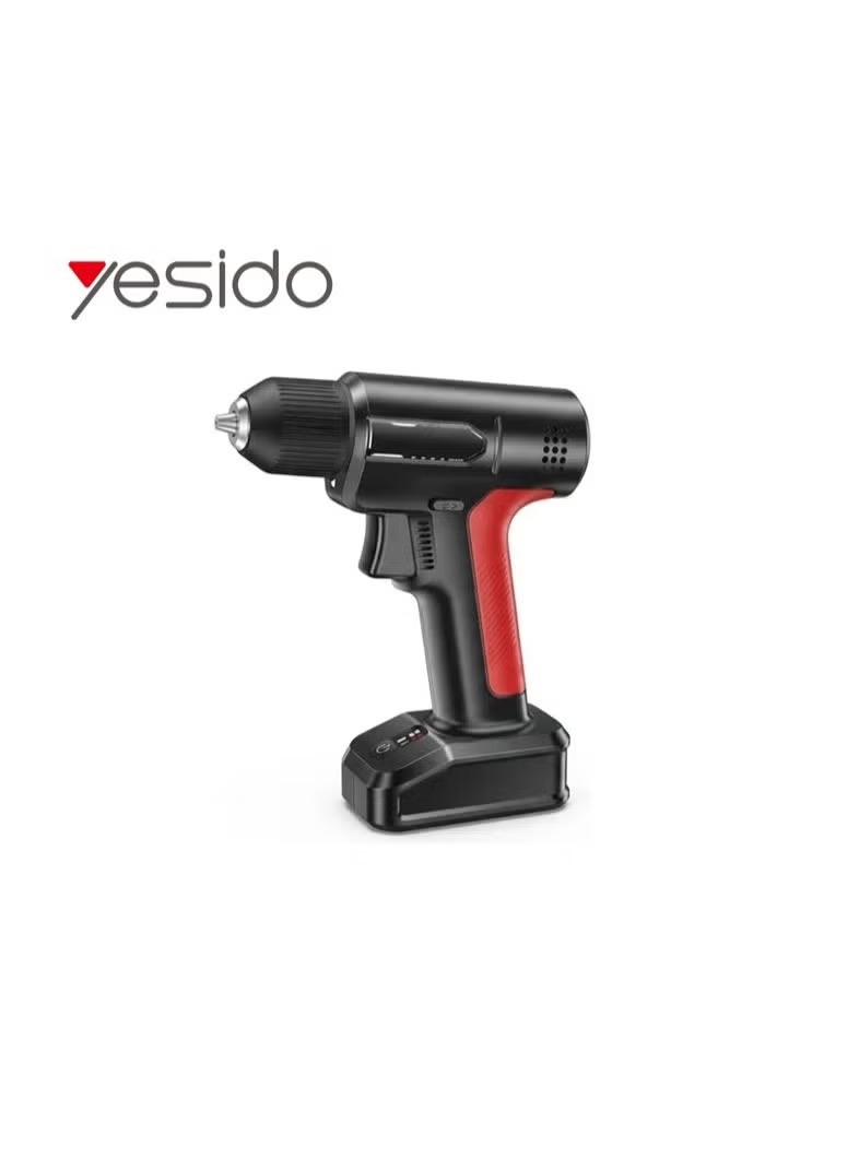 Yesido EC36 Cordless Electric Screwdriver Set – Rechargeable Drill Machine, 2000mAh Battery, Multi Bits Kit, Portable Power Tool for Home & DIY Use