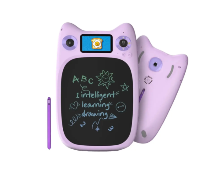 Porodo Kids Drawing & Writing Board with 95 Guided Drawings and 3.0 Inch IPS Display - Purple