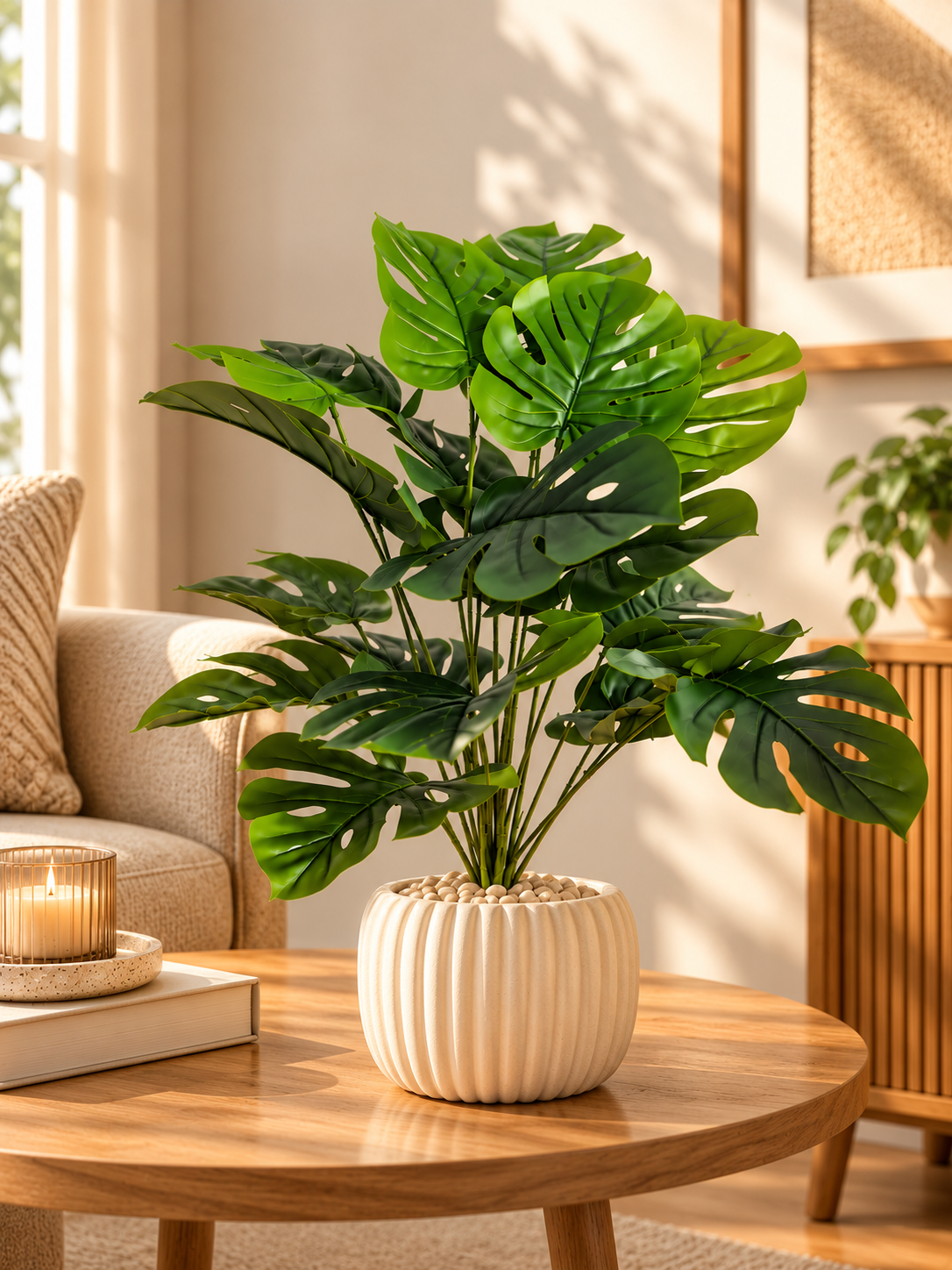 Beitna Helw Hollow Monstera – Without Pot – Artificial greenery, zero maintenance