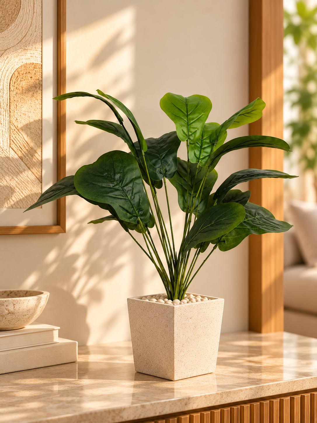 Beitna Helw Heart Monstera – Without Pot – Artificial greenery, zero maintenance