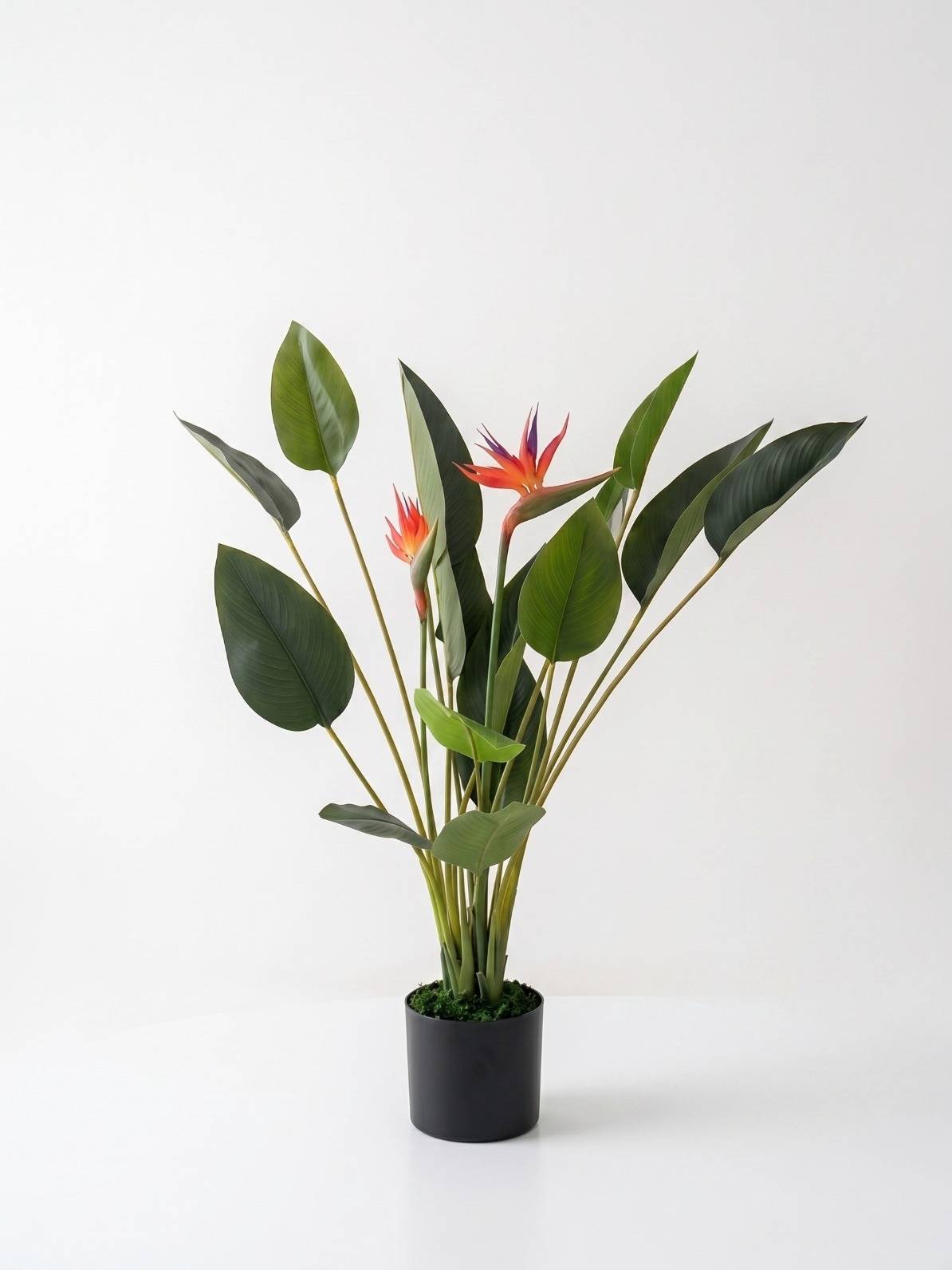 Beitna Helw Bird of Paradise – 95cm premium artificial Strelitzia with 16 leaves and 2 striking bird flowers
