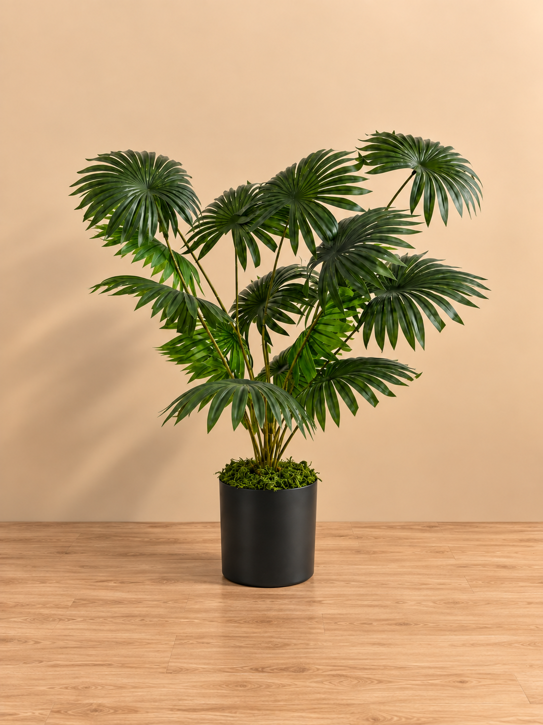 Beitna Helw Fan Palm – 75cm lush artificial Fan Palm with 18 elegant fan-shaped leaves