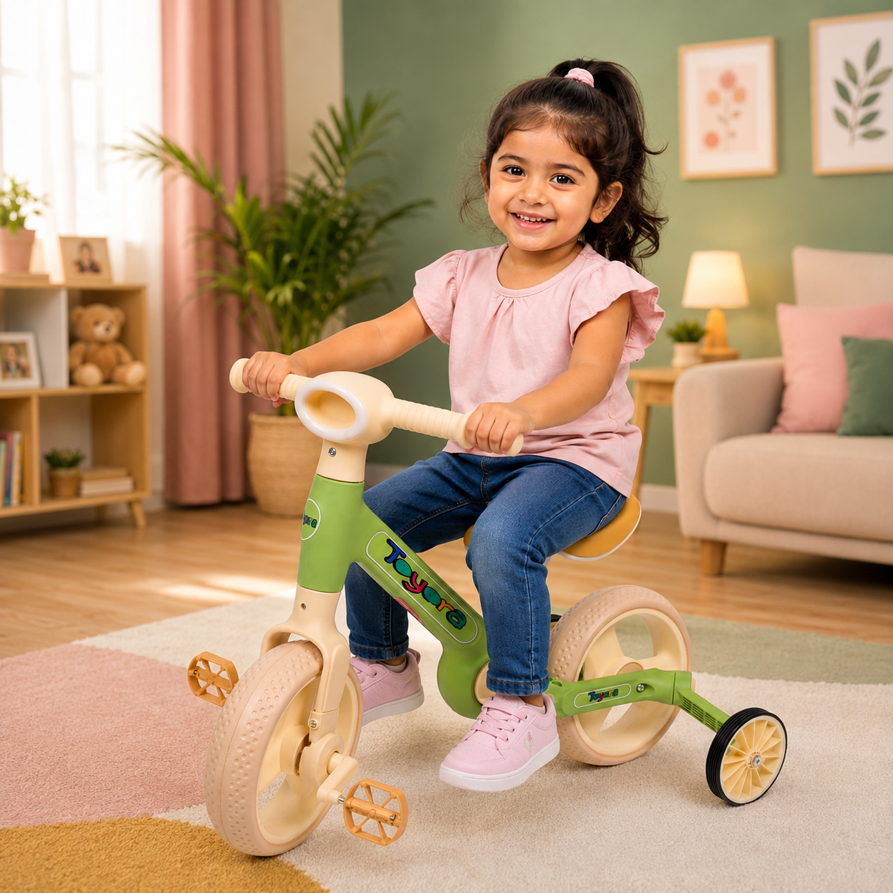 Toyora 3-in-1 Kids Balance Bike & Convertible Toddler Tricycle (Ages 1–3 Years)