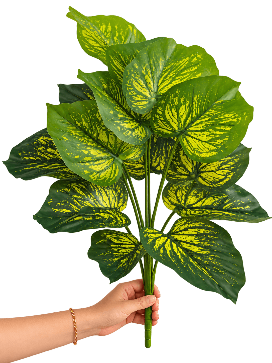 Beitna Helw Elephant Ear Plant – Without Pot – Artificial greenery, zero maintenance