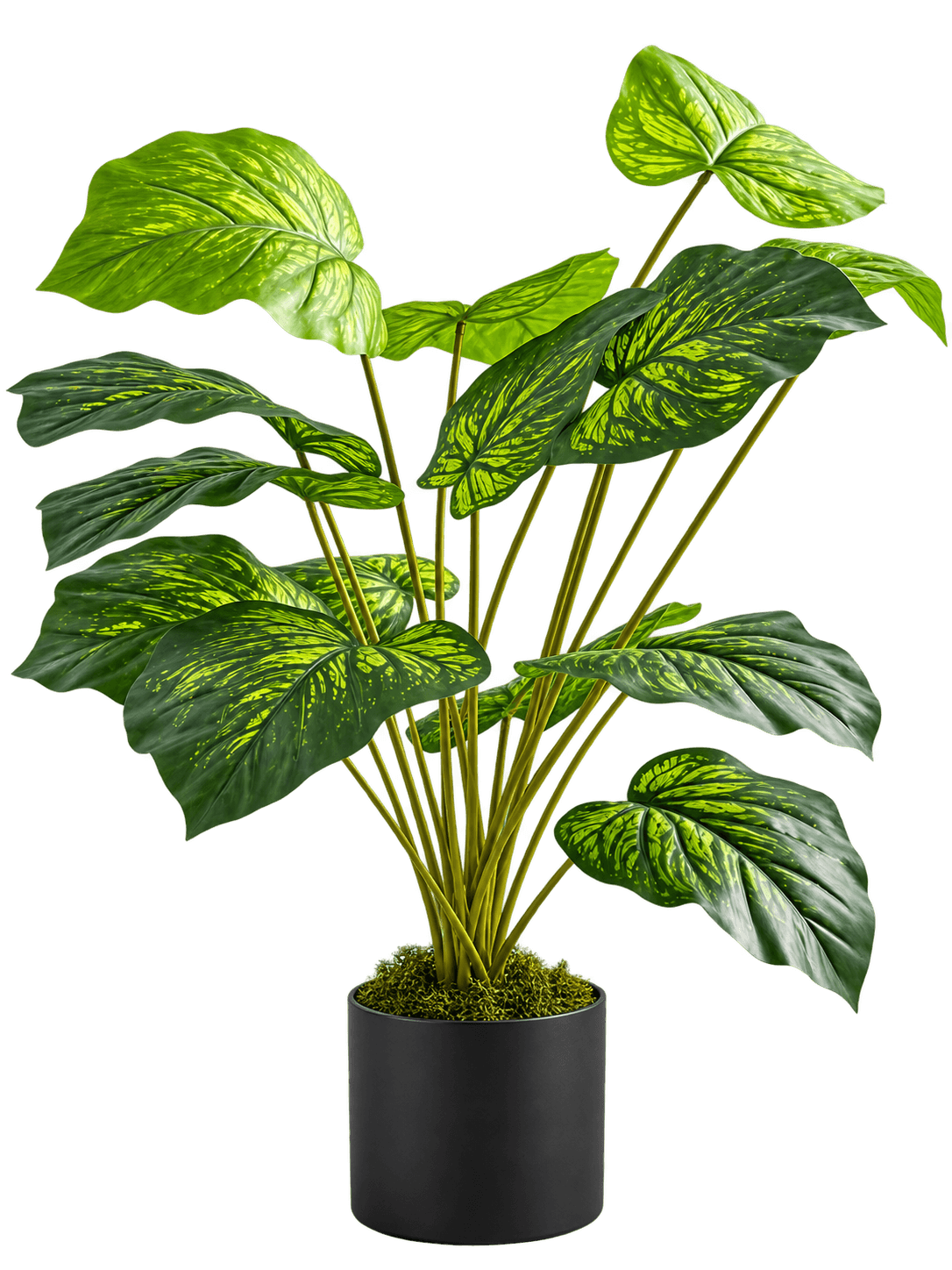 Beitna Helw Elephant Ear Monstera – 75cm lush artificial Elephant Ear Monstera with 18 large realistic leaves