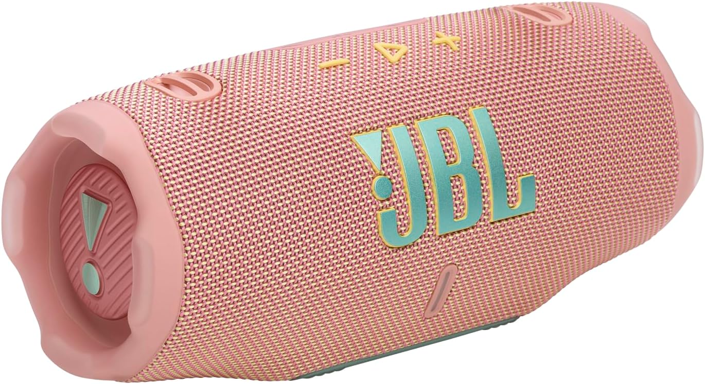 JBL CHARGE 6 /مكبر صوت محمول/متوافق مع البلوتوث/IP68 مقاوم للغبار ومقاوم للماء / USB - C /متوافق مع التطبيق/وظيفة البطارية المتنقلة/حزام اليد متضمن /اتصال متعدد مكبرات الصوت AURA CAST - وردي