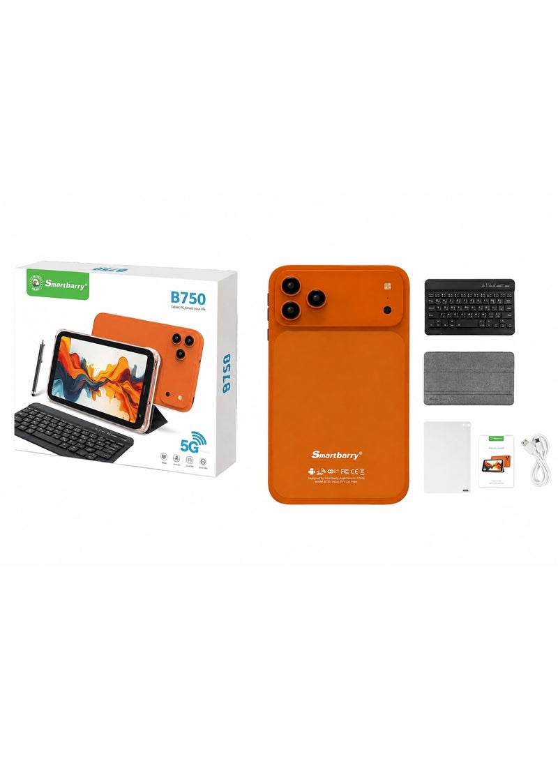 B750 7 Inch Tablet 3G Dual SIM Call Tablet, Android 9.0, 2GB RAM 16GB ROM, 1024×600 HD Display, WiFi 2.4G/5G, 2500mAh Battery, Dual Camera, Keyboard, Protective Case & Accessories
