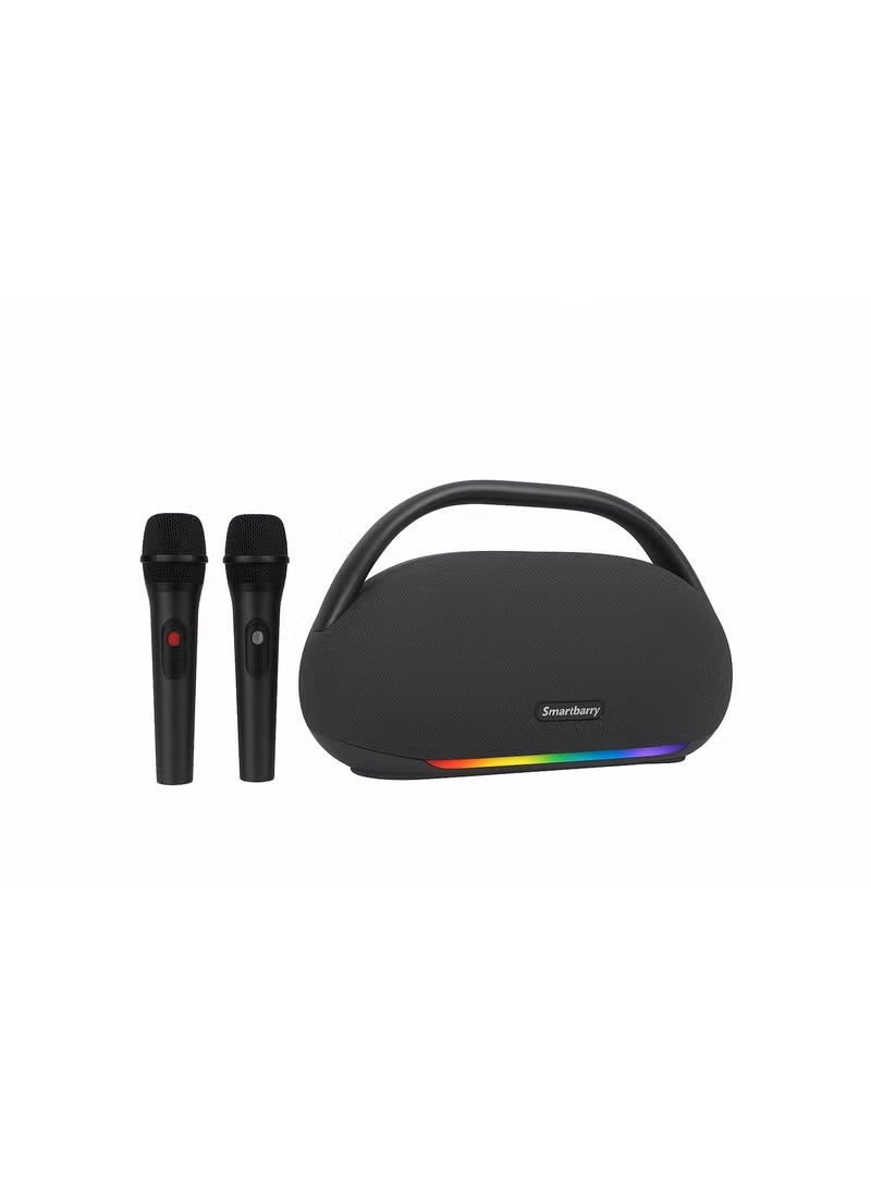 Smartbarry M93 Portable Wireless Bluetooth Speaker with Dual Microphones RGB LED Lights Powerful Sound for Home Parties and Outdoor Events