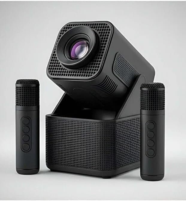 Smartbarry HT31 جهاز عرض ذكي مع واي فاي وبلوتوث، مدعوم بدقة 4K، شاشة كبيرة تصل إلى 250بوصة، إعداد سهل مع مفتاح تلقائي، مثالي للأفلام والألعاب والمسرح المنزلي