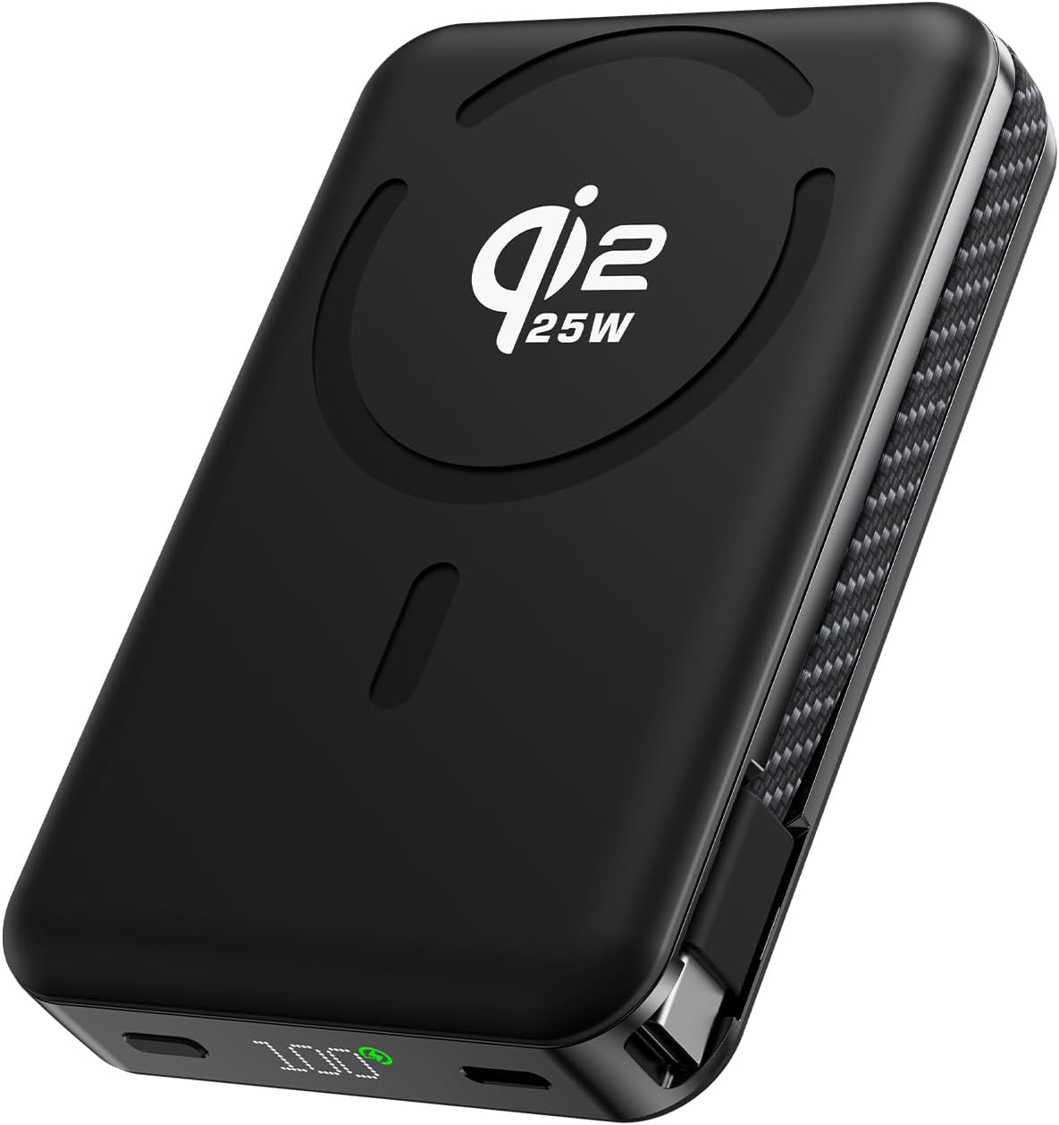 بنك الطاقة المغناطيسي KU XIU Qi2.2 25W ذو الحالة الصلبة 10000 مللي أمبير في الساعة لـ Magsafe