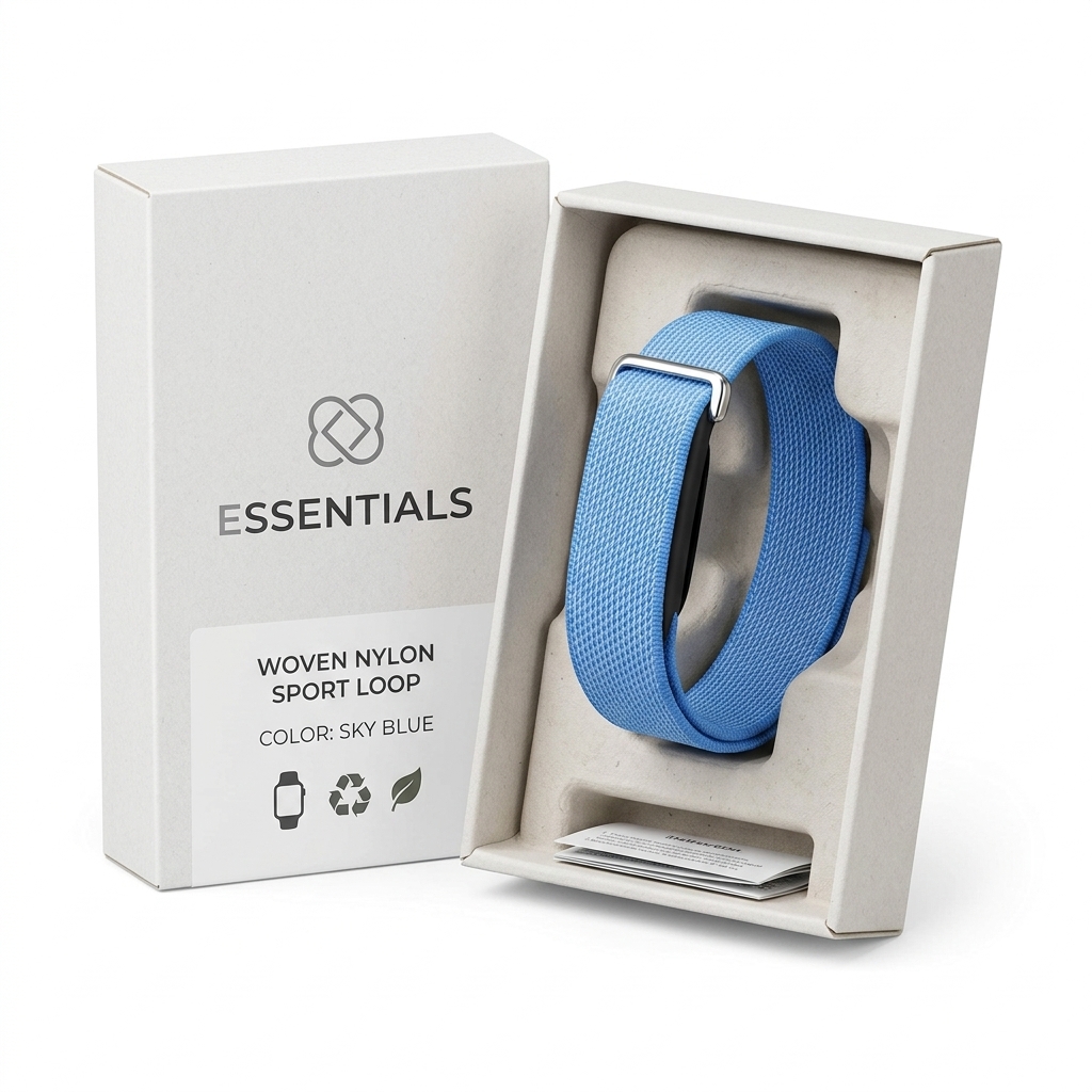 Nylon Loop Band Compatible with Google Fitbit Air, Soft Breathable Woven Replacement Wristband with Adjustable Hook-and-Loop Closure, Lightweight Sport Strap for Women and Men