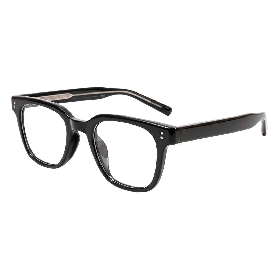 Porodo Lifestyle Rovel Anti-Blue Light Glasses with Enhanced UV400 Eye Protection, Lightweight TR90 Frame Computer Gaming Glasses for Men & Women, Includes Protective PU Leather Pouch - Black