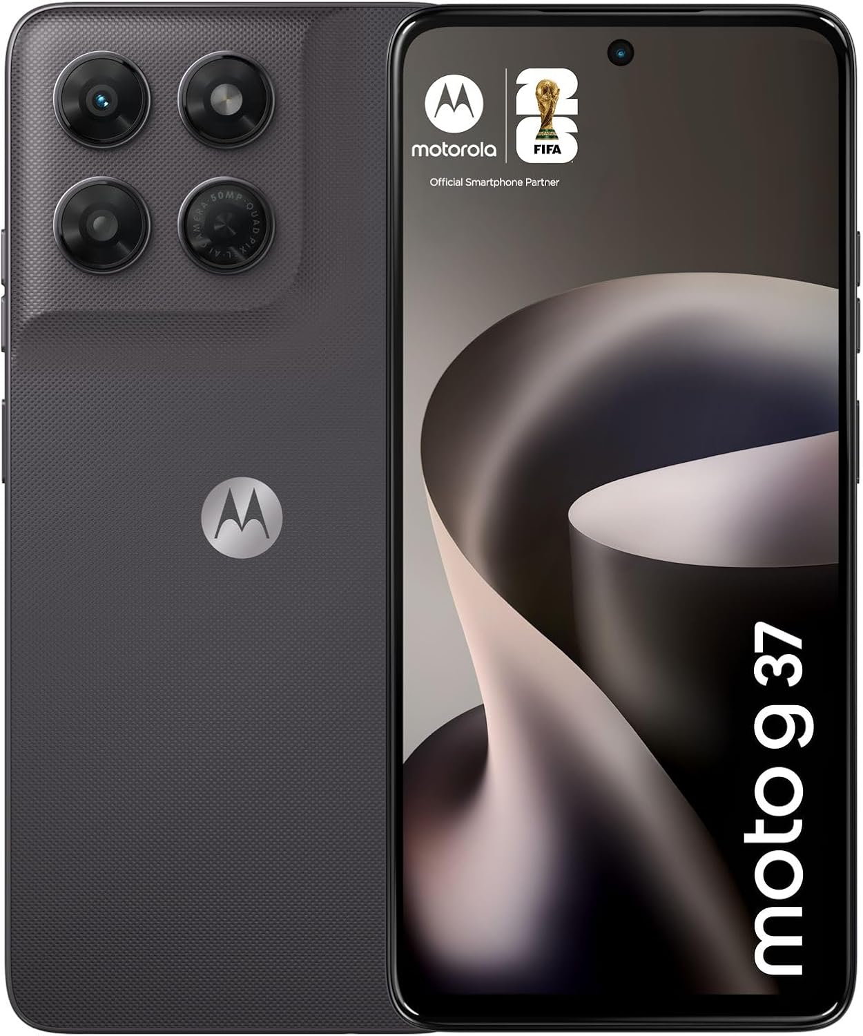 Motorola Moto G37 Dual-SIM 128GB ROM + 4GB RAM (GSM Only | No CDMA) Factory Unlocked 5G Smartphone (Pantone Impenetrable) - International Version