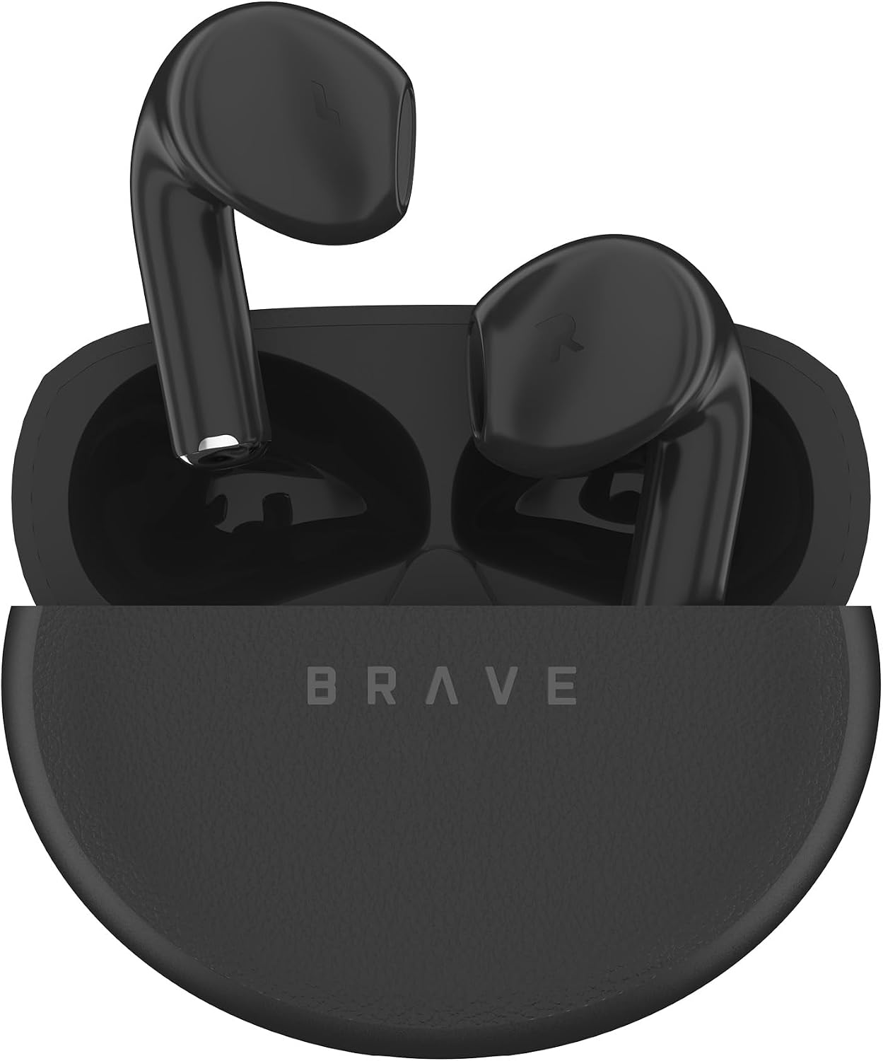 BRAVE Sonic Wireless Earbuds Bluetooth 6.0 | Ergonomic In-Ear TWS Headphones with 13mm Deep Bass Driver, 18H Playtime | Fast Pairing Earphones with Touch Control & Mic for iPhone - Black (E-36)