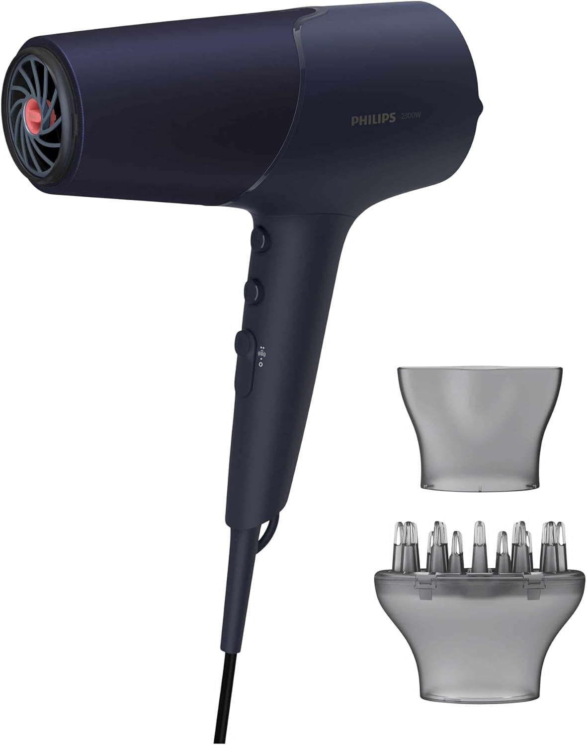 Philips 5000 Series Hair Dryer with ThermoShield Technology, 3 Heat and 2 Speed Levels, 2300 W Drying Power, BHD510/00