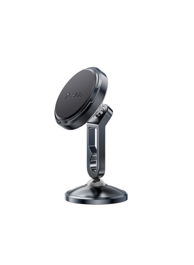 Yesido C210 Magnetic Car Phone Holder - Premium Zinc Alloy Dashboard Mobile Mount with Dual Ball 360° Rotation - Ultra-Strong 4-Magnet Bracket for iPhone, Samsung, & All Smartphones - Black