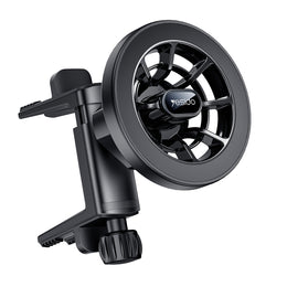 Yesido C221 MagSafe Compatible Magnetic Car Phone Holder - 360° Rotating High-Toughness Bracket Specially Designed for Circular Round Air Vents (Mercedes-Benz, Jeep Wrangler) - Ultra-Strong N52 Magnets - Black