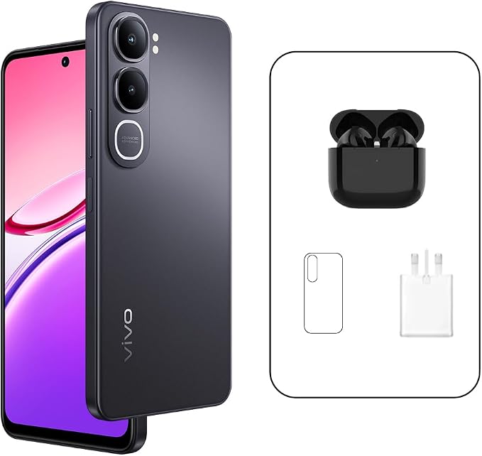 vivo Y31s 5G (أسود، ذاكرة وصول عشوائي 8 جيجابايت، 256 جيجابايت) مع هدايا حصرية: TWS وضمان لمدة 24 شهرًا واستبدال للشاشة بطول 12 مترًا