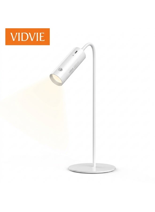 Vidvie 3-in-1 Desktop LED Lamp, USB Powered Desk Light with Adjustable Design and Flicker-Free Illumination for Reading, Studying, Office and Bedside, DL01