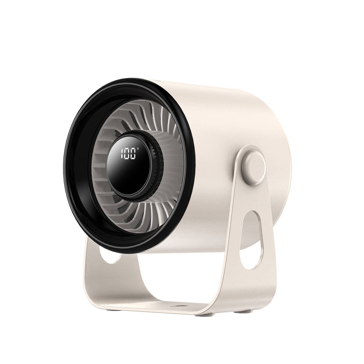 Vidvie FN05 Desktop Turbo Fan, 100-Speed Adjustment, LED Digital Display, Desk & Wall Mount Design, Type-C, Beige
