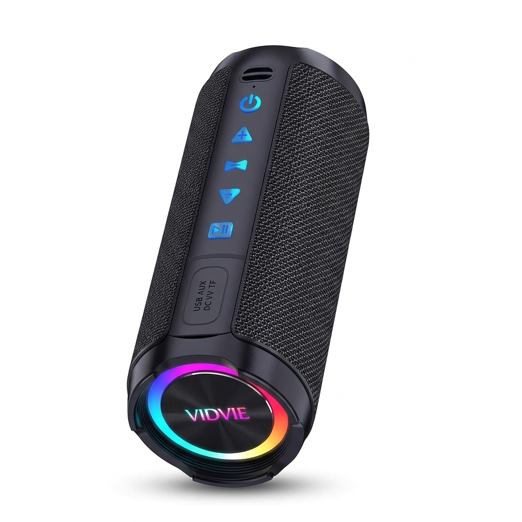 Vidvie 40W Portable Bluetooth Speaker, Powerful Wireless Speaker with Enhanced Bass, Rechargeable Battery, for Home, Parties, Travel and Camping, Black, SP934